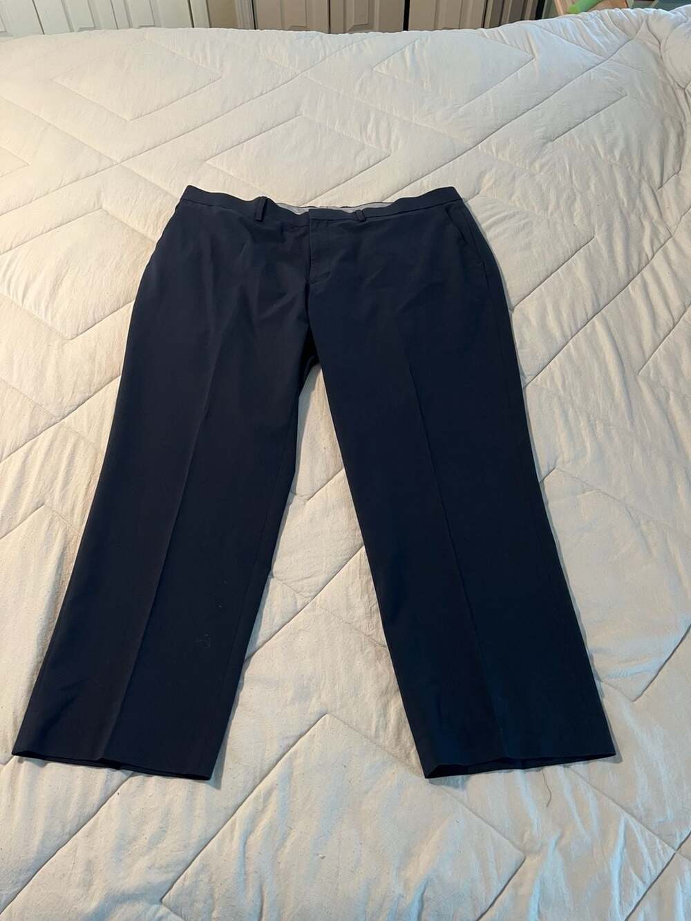 J.M. Haggar Straight Fit Premium Stretch Dress Pants Navy Blue 40x30